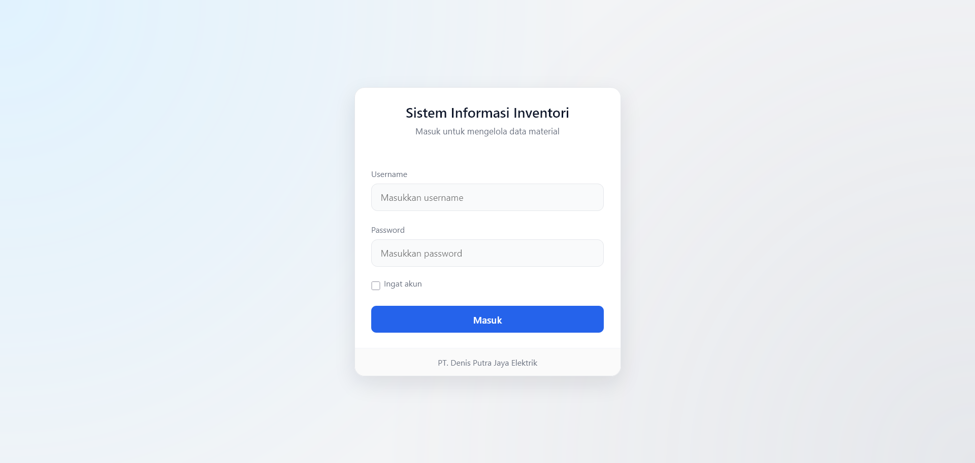 Material Inventory Information System
